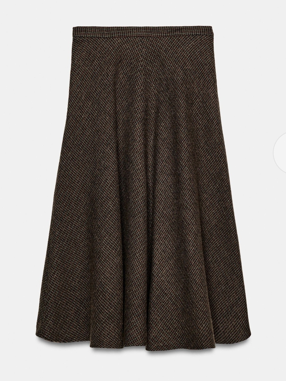 Zara WOOL BLEND CAPE SKIRT HOUNDSTOOTH (M) - Picture 7 of 7